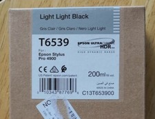06-2025 Genuine Epson T6539 200ml Light Light Black Ultra chrome HDR Ink 4900 picture