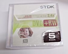 5 Pack TDK DVD-RW 120 Minute 4.7 GB 2x Compatible Single-Sided Sealed picture
