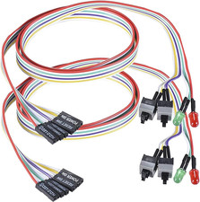 2 Pack 2-Pin PC Power Switch Cable 27-inch Desktop On Off Reset Push Button ATX picture