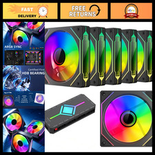 6 Pack 120mm ARGB PWM Case Fans, 5V Addressable RGB Cooling with Controller picture