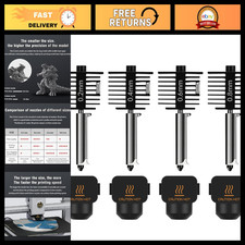 4-Pack Mini Hotend Kit for 3D Printers, Hardened Steel Nozzles 0.2/0.4/0.6/0.8mm picture