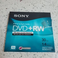 Sony HandyCam DVD+RW 30 Min 1.4 GB Single-Sided Video Disc | New Sealed picture