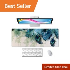 Wasica Extended Gaming Mouse Pad Watercolor Peacock Feather picture