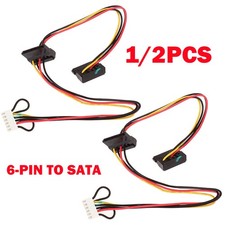 1/2PC 6 Pin To 2-Port HDD SATA Power Socket Cable Conector For Acer Computer NEW picture