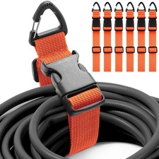 6 Pack 17 Inch Adjustable Extension Cord Holder Organizer with Triangle Clips fo picture