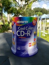 Memorex Cool Colors 48x CD-R. 100 Pack  80 Minutes Recordable CD’s Compact Disc picture