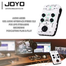 JOYO Audio Mixer USB Audio Interface Stereo XLR+48V Phantom Power Mixer for Live picture