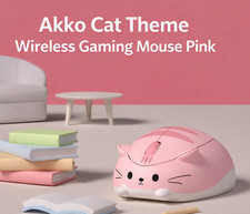 Akko Cat Theme Wireless Gaming Mouse Pink Tri-Mode Bluetooth 2.4G picture
