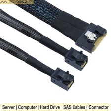 PCI-E Slimline SAS SFF-8654 8i 4.0 to 2X SAS HD SFF-8643 Server Connection Cable picture