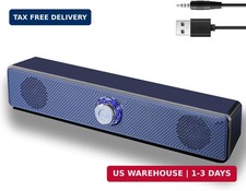 Computer Speakers Wired USB-Powered Sound-bar with Stereo Sound for PC Desktop P picture
