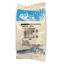 OEM Hp 65 Black Tri-Color Cartridge Genuine Hp Inc. New Sealed No Box picture