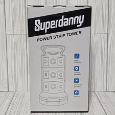 Superdanny Power Strip Surge Protector Tower AC Outlets + USB Ports Fireproof picture