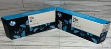 (2) NEW & SEALED ~ GENUINE HP 730 Cyan ~ Ink Cartridges P2V68A 300ml exp 6/25 picture
