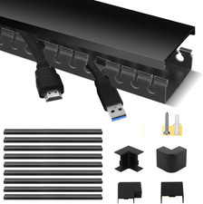 Cable Raceway Kit Open Slot Wiring Duct with Cover for Cable Management picture