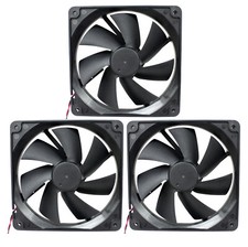3 pack 120mm Computer Case Fan Y.S. Tech DC Brushless KM121225LS 4 Pin & Molex picture