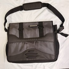 HUMMER Messenger Bag Laptop Briefcase Shoulder Bag Gray Black Padded 18” picture