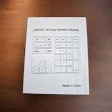Bluetooth Number Pad Lekvey Aluminum Rechargeable Wireless Numeric Keypad 34 Key picture
