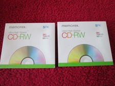 New Sealed Case MEMOREX Ultra High Speed Blank CD-RW 5PK (X2) 24X 700MB/80 Min picture