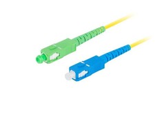 Patchcord światłowodowy Lanberg SM SC/APC-SC/UPC SIMPLEX 3.0mm LSZH G657A1 2m żó picture