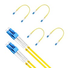5 PCS 0.3m OS2 LC UPC To LC UPC Single Mode Duplex Fiber Optic Patch Cable picture