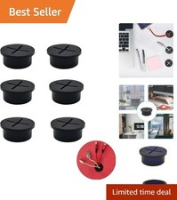 6 Pcs 1-Inch Self-Adhesive Cable Grommet for Elegant Wire Management Solutions picture