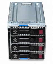 Genuine HP HDD Cage + SAS Backplane 4x LFF with 4x Caddy 822755-001 ,765754-001 picture