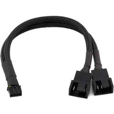CRJ Micro 4-Pin PWM GPU Dual Fan Splitter Adapter Cable for PH 4-Pin, Black picture