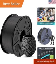 Versatile 1kg Black PLA Filament 1.75mm for All FDM 3D Printers - Tangle-Free picture