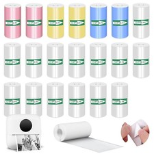 20PCS Mini Printer Paper,Thermal Sticker Paper,Self-adhesive,Mini Thermal Pri... picture