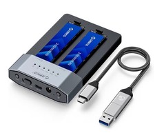 20Gbps Dual Bay NVMe Enclosure, Tool-Free M.2 NVMe Enclosure & M.2 Duplicator Do picture