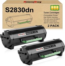2-Pack Toner Cartridges S2830 High Yield Dell Printer Compatible GGCTW picture