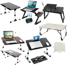 Foldable Laptop Stand Desk Height Angle Adjustable Notebook Bed Sofa Lap Table picture