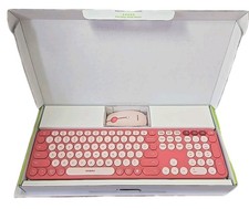 Seenda Bluetooth Keyboard and Mouse Combo, COE202, Round Cute Keys, Pink picture