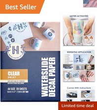 Hayes Waterslide Decal Paper for Inkjet Printers – 20 Clear A4 Sheets 8.25 x ... picture