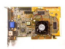 VINTAGE ASUS AGP-V3800 MAGIC 16MB RIVA TNT2 AGP VGA CARD VGA SVIDEO RCA MXB190 picture