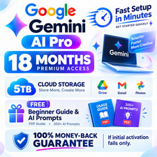 Google AI Gemini Pro 18 Months | 5TB | 2 Free Bonuses + 100% Guarantee - Global picture