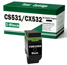 75M10K0 Black Toner Cartridge for Lexmark CS531 CX532 CS632 CX635 picture