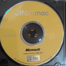 Microsoft Office:mac v.X for Mac OS X CD English Commercial 1 Device X08-53607 picture
