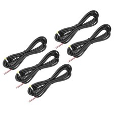 5pcs 5.5mm x 2.1mm Right Angle 90 Degree DC Male Plug Jack to Bare Wire, 1.5m picture