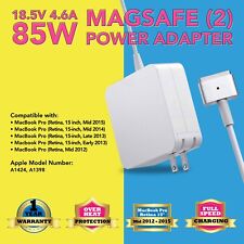 New 85W For MacBook Pro MagSafe2 Power Adapter Charger A1398 Late 12-2015 White picture