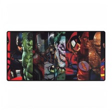 Marvel And DC Superheroes Vertical Panels Split Face Mouse Pad Desk Mats picture