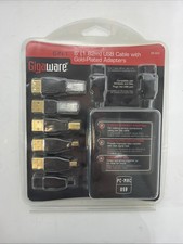 GIGAWARE 6-IN-1 USB CABLE WITH GOLD PLATED ADAPTERS-PC-MAC Missing 1 picture