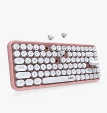 Ajazz 308i Wireless Bluetooth 84 keys Keyboard Pink Office keyboard picture