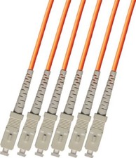 50M Outdoor Multimode 6 Strand Fiber Optic Cable 50/125 SC Patch Cable Network picture