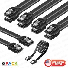6 Pack SATA III 6 Gbit/s Straight Data Cable with Lock Latch for HDD/SSD/CD/DVD picture