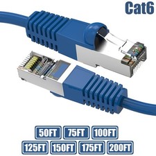 Cat6 RJ45 Network LAN Ethernet SSTP Shielded Cable 50 75 100 125 150 175 200FT picture