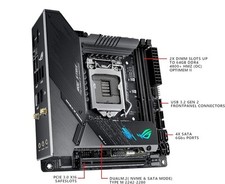 ASUS ROG STRIX Z490I Gaming Motherboard Intel Z490 Mini-ITX LGA 1200 2×M.2 HDMI picture