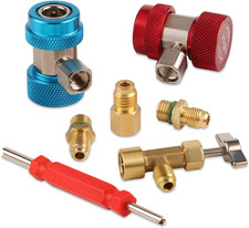 A/C R134A Adapters with Puncture 134A Can Tap, AC 134 Quick Coupler Hose Connect picture