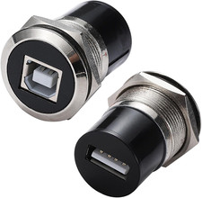 2PCS USB B to a Panel Mount Connector, USB 2.0 Female Data Connector picture