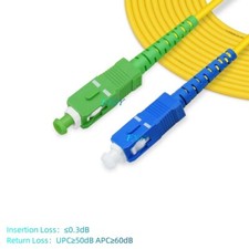 5Pcs 1m 2m 3m 5m SC/UPC to SC/APC Single Mode OS2 Simplex Fiber Optic Patch Cord picture